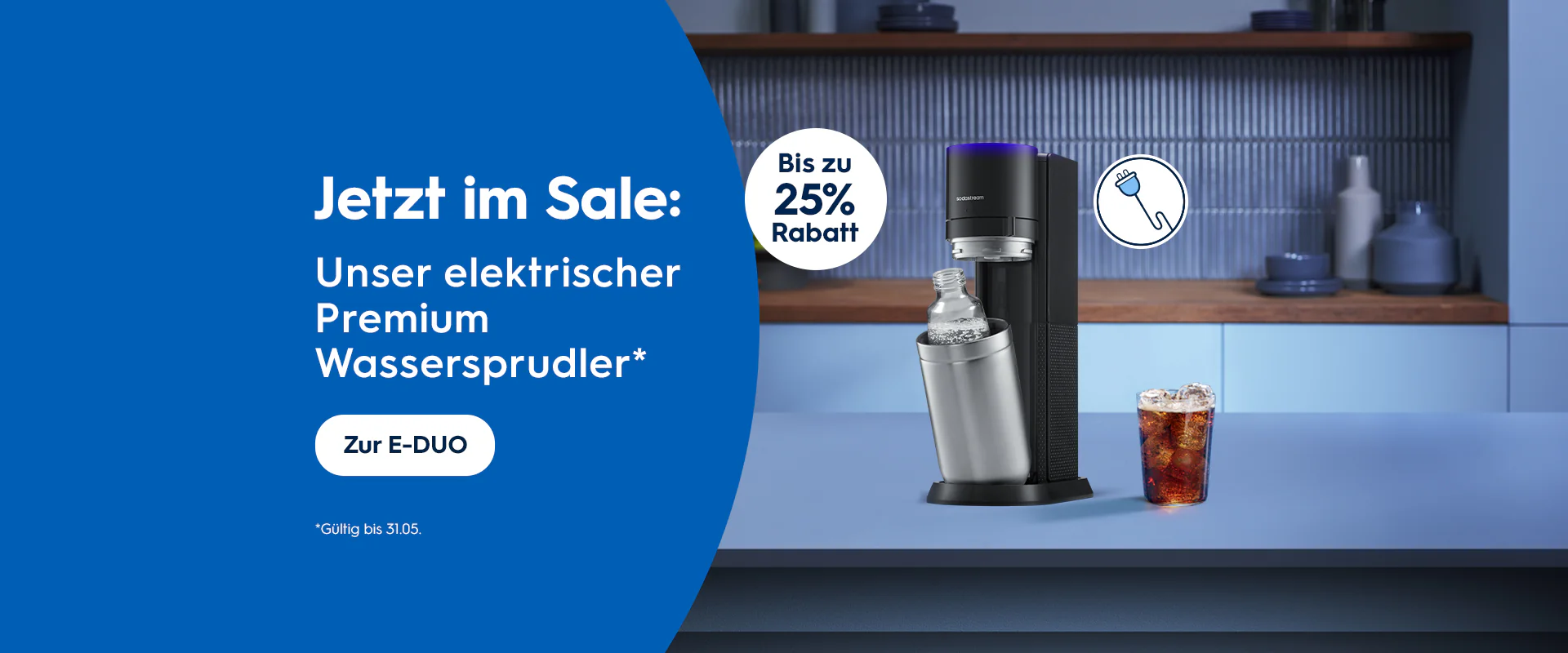 Frisches Sprudelwasser auf Knopfdruck