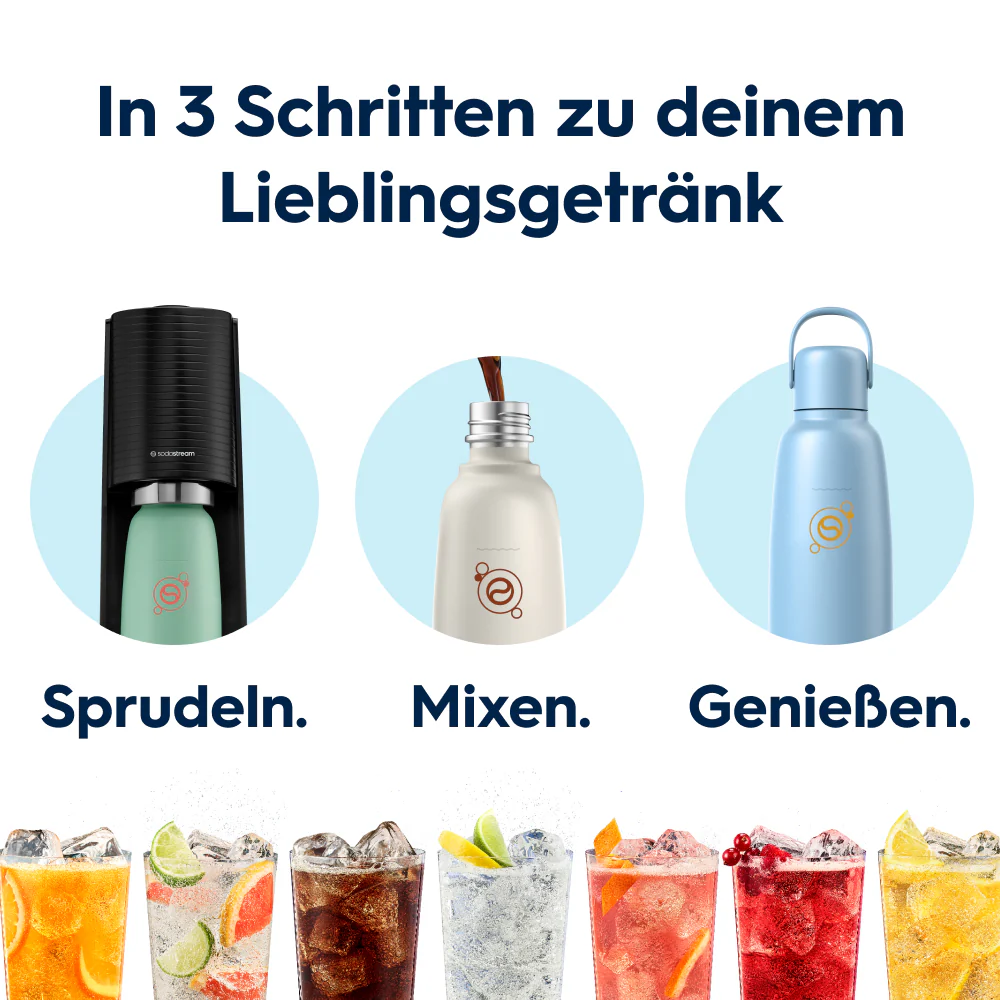 fizz & go Edelstahl Sprudlerflasche (Ice) 0,9 L, 1er-Pack - Image 6