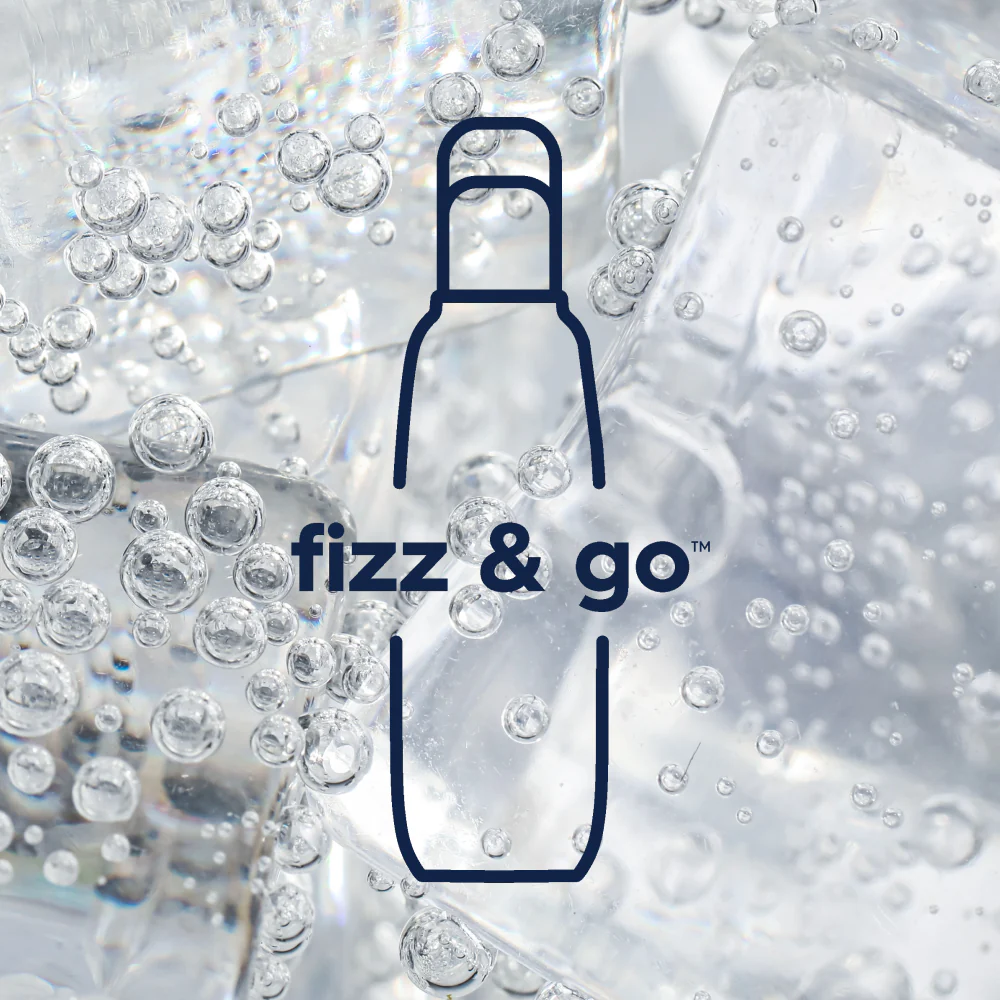 fizz & go Edelstahl Sprudlerflasche (Ice) 0,9 L, 1er-Pack - Image 7