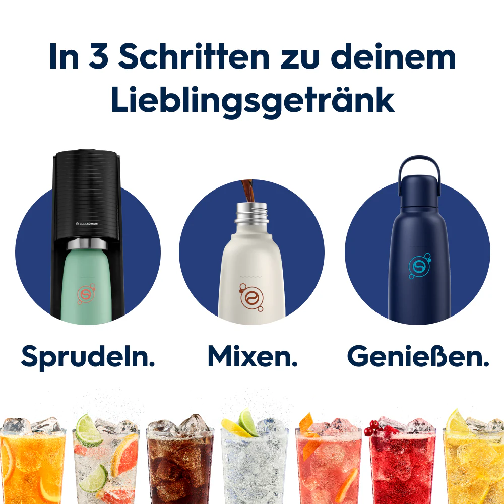 fizz & go Edelstahl Sprudlerflasche (Blueberry) 0,9 L, 1er-Pack - Image 6