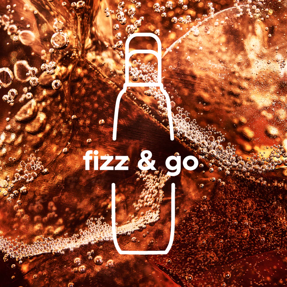 fizz & go Edelstahl Sprudlerflasche (Blueberry) 0,9 L, 1er-Pack - Image 7