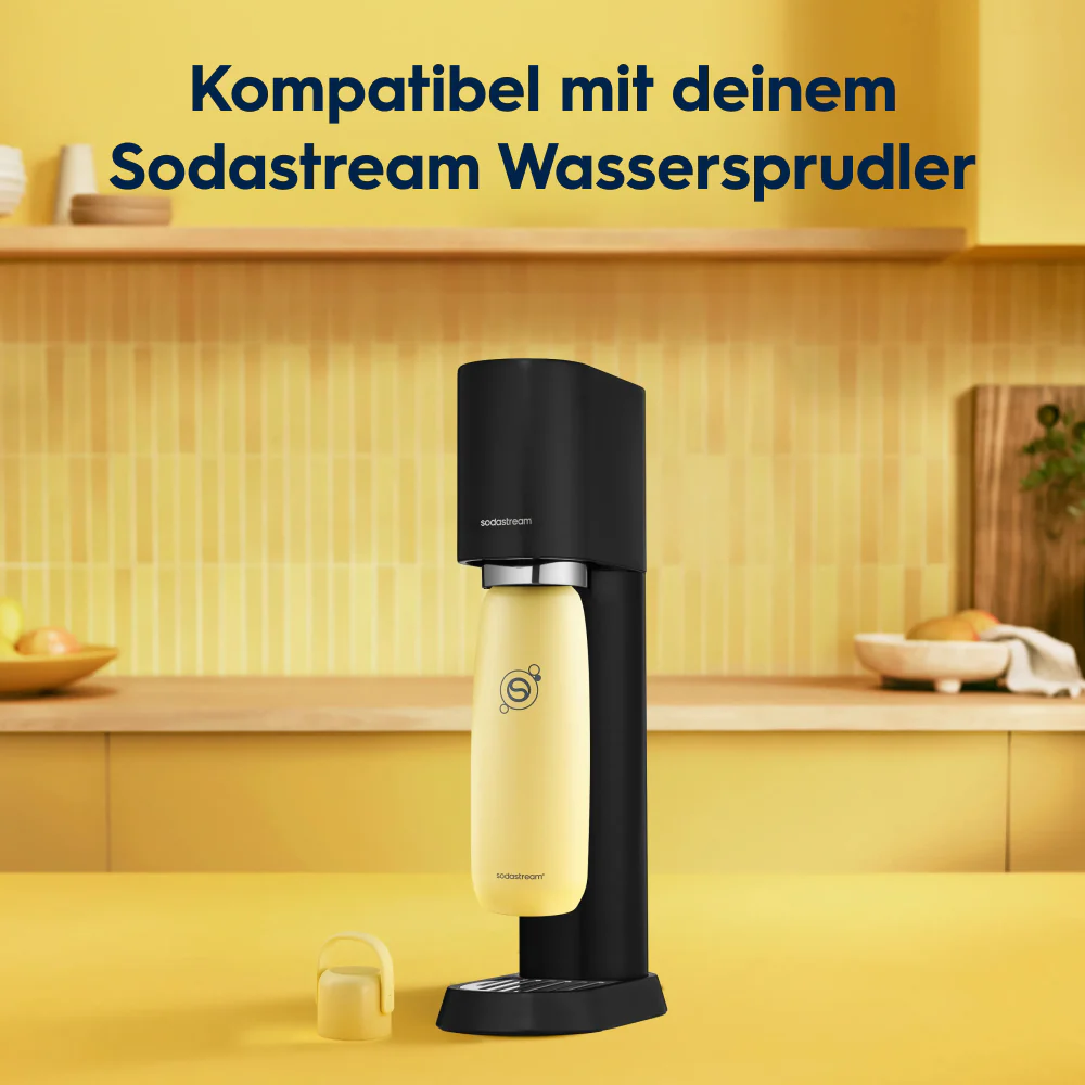 fizz & go Edelstahl Sprudlerflasche (Lemon Zest) 0,9 L, 1er-Pack - Image 3