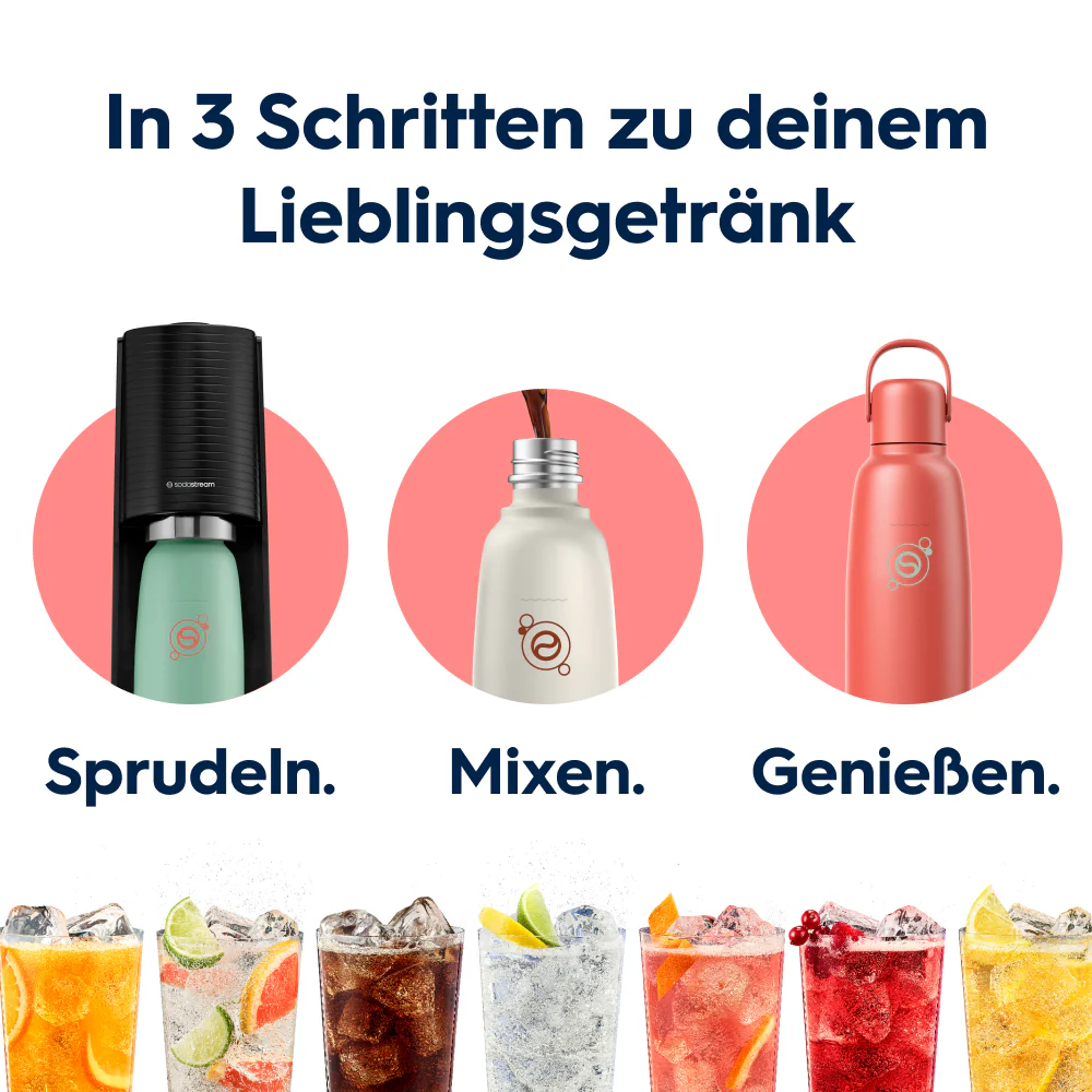 fizz & go Edelstahl Sprudlerflasche (Papaya) 0,9 L, 1er-Pack - Image 6