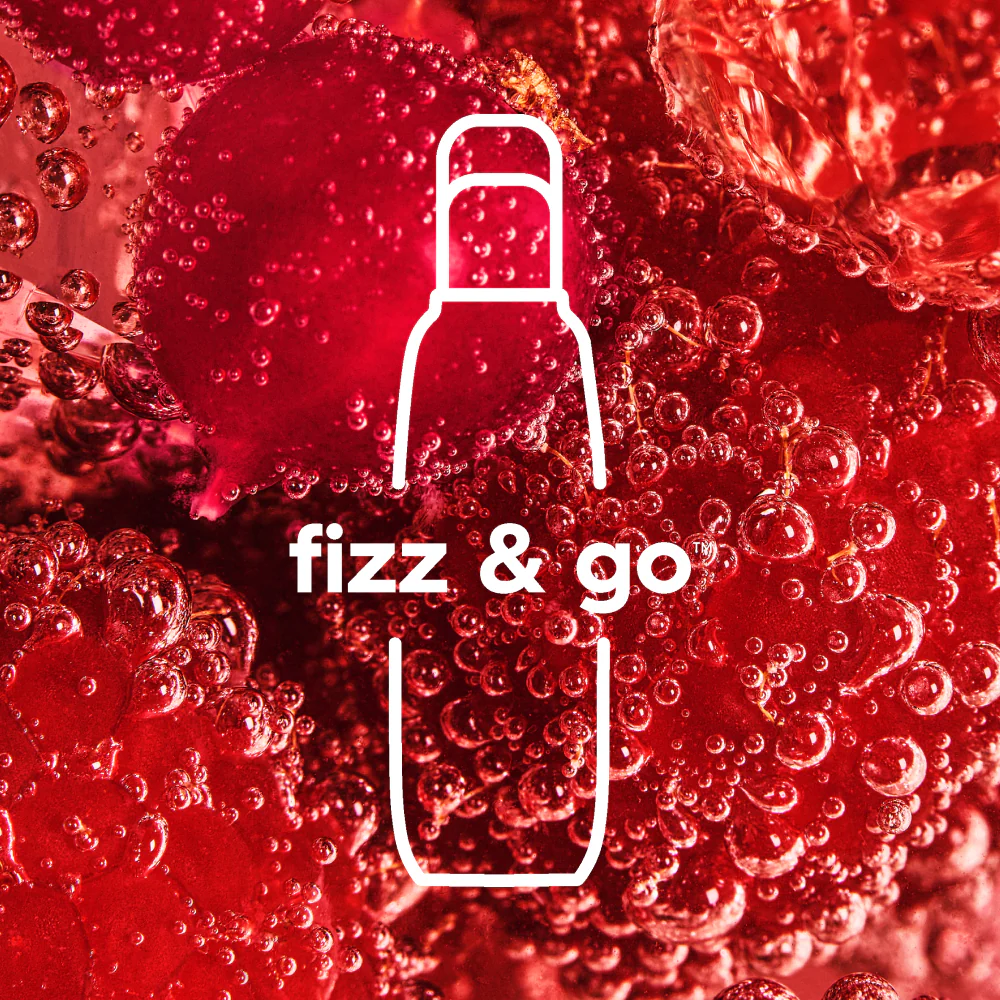 fizz & go Edelstahl Sprudlerflasche (Papaya) 0,9 L, 1er-Pack - Image 7