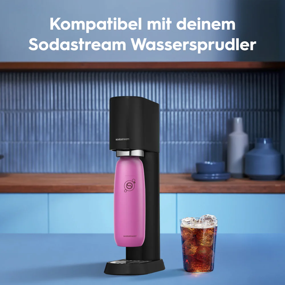 fizz & go Edelstahl Sprudlerflasche (Guava) 0,9 L, 1er-Pack - Image 3