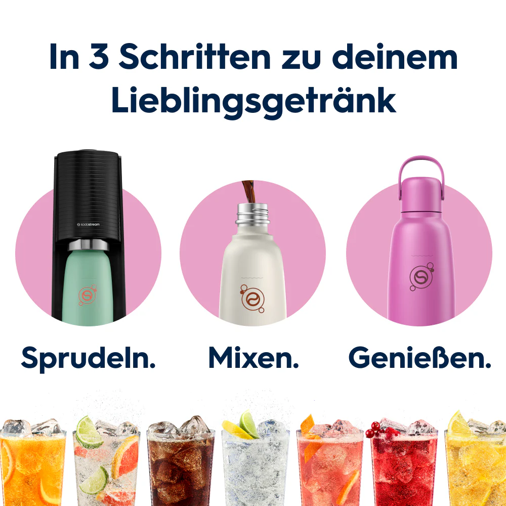 fizz & go Edelstahl Sprudlerflasche (Guava) 0,9 L, 1er-Pack - Image 6